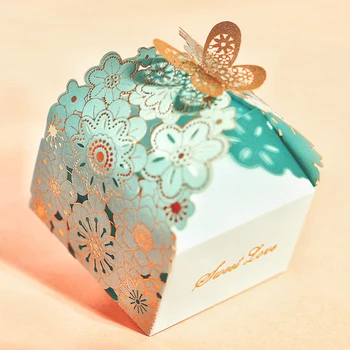 Tuščiaviduriai Drugelis modelio Europos creative vestuvių saldainių dėžutė Saldžiųjų Dovanų Saldainių Dėžutės vestuvėms Kūdikio Gimtadienio Prekes