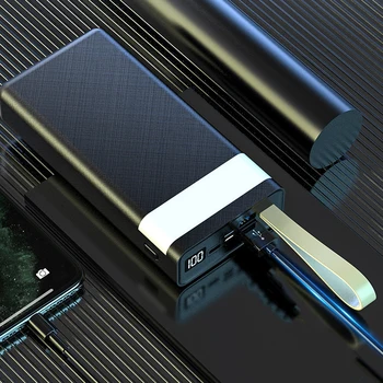 Galia Banko 30000mAh Powerbank Nešiojamas Įkroviklis Išorinę Bateriją, skirta iPhone 14 X Xiaomi Mi Mobiliojo Telefono Poverbank su Žibintuvėliu