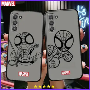 Marvel Spiderman Telefono dangtelį korpuso SamSung Galaxy s6 s7 S8 S9 S10E S20 S21 S5 S30 Plius S20 fe 5G Lite Ultra Krašto