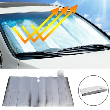 Automobilių Stiklų Skėtį Nuo Saulės Aliuminio Folija Izoliacija Burbulas Auto Priekinio Lango Šilumos Skydas Padengti Foldabler Tinka Įvairių Dydžių