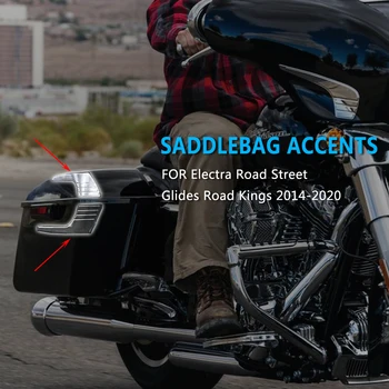 2014-2020 Nauja HARLEY Electra Kelių Gatvių Slysta Road Kings Motociklo Tri-Line Saddlebag Vyrių Dangteliai