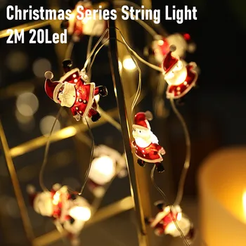 Santa Claus Snaigės, Sniego String Žibintai 2m 20 LED Pasakų Žibintai Kalėdų Serijos Apdaila