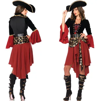 Moteris Pirate Kostiumai Išgalvotas Karnavalas Veiklos Seksualus Suaugusiųjų Helovinas Kostiumas Suknelė moterims princesė Kapitonas Šalies Cosplay