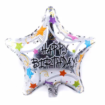 5vnt spalvinga penkerių-pažymėjo žvaigždutė gimtadienio balionai žvaigždžių gimtadieniu balionai vaikų, suaugusiųjų gimtadienio apdaila