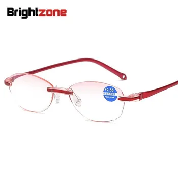 Brightzone 2022 Nauja Frameless Deimantų Pjaustymo Presbyopic Stabdžių Mėlyna Šviesa Skaitymo Toli Akinius Moterims Didinamąjį Stiklą Už Žvilgsnio