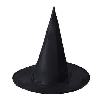 YOMDID Juoda Ragana Skrybėlės Maskuotis Wizard Hat Šalies Skrybėlės, Helovinas Šalis Išgalvotas Dovanų Cosplay Dekoro Top Hat Helovinas Prekes