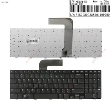 Pakeitimo naują nešiojamojo kompiuterio klaviatūros NAUJAS DELL Inspiron 15R N5110 JUODAS RĖMELIS, JUODA（OEM）
