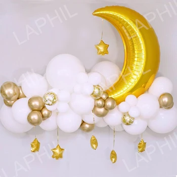 1set Moon Star Balionų Girliandą Laimingas, EID ir Ramadanas Dekoro Ballon Arch Rinkinys EID MUBARAKAS Partija Pasisako Eid al-fitr Ramadanas Kareem