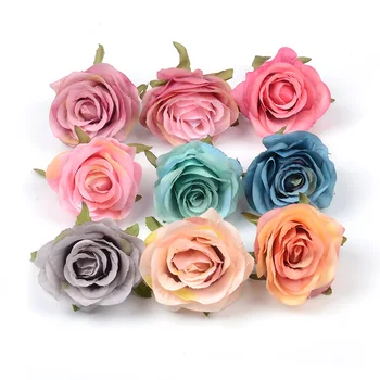 30pcs 8cm Dirbtinio Šilko Rožė Gėlių Galvos Dėl Vestuvių Namų Puošybai 