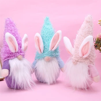 Easter Bunny Gnome Rankų Darbo Švedų Tomte Triušis Pliušiniai Žaislai, Lėlės, Papuošalai Nameliuose Šalis Dekoro Vaikai Velykų Dovana