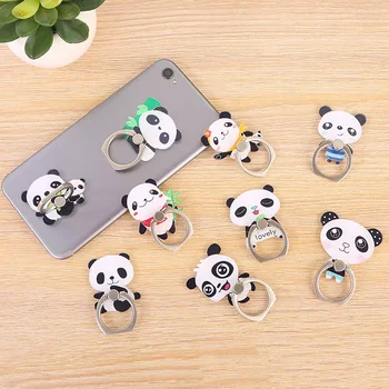 Nemokamas Pristatymas Panda Bear Mielas Gyvūnų Mobiliojo Telefono Stovas Laikiklis Piršto Žiedą, Išmanusis telefonas Animacinių filmų Turėtojas Stovėti Visi Telefonas greitai de