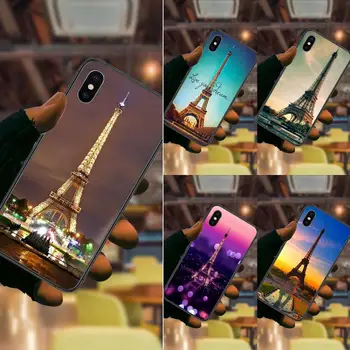 Juodos spalvos Dėklu Tapybos Romantiškas Paryžiaus Eifelio Bokštas Naujas Atvykimo Huawei Mate 9 10 20 20X 30 40 40E Lite Pro + 4G 5G