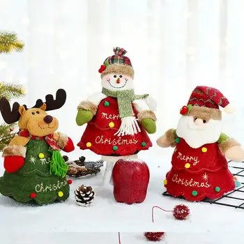 Padidinti Atmosfera Medžiaga Kalėdų Išvakarėse Animacinių filmų 3D Lėlės Saldainių Maišelį Namų