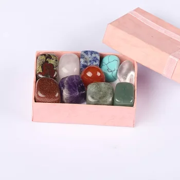 vnt/dėžutėje natūralių kristalų, perlas Chakra gydymo Kvarco mineralų, Namų Baldai, Vaikų Dovanų Dėžutėje Kristalų Kolekcija