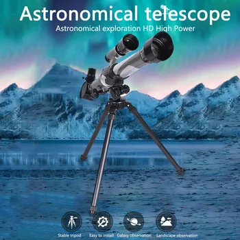 Monokuliariniai Astronominis Teleskopas Lūžio kosminio Teleskopo Lauko Kelionių Spotting scope Su Trikoju 20x 30x Okuliaro 40x