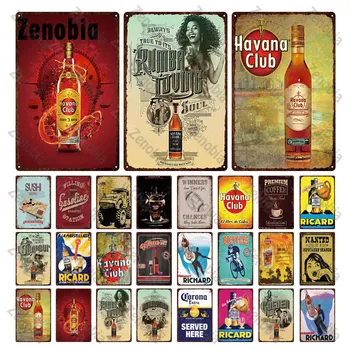 Alavo Pasirašyti Metalo Dažymas Alaus Havana Club Sienų Dekoras Classic Vintage Apnašas Metalo Plakatas Sienų Lipdukai Alavo Ženklai Plokštė Baro Dekoras