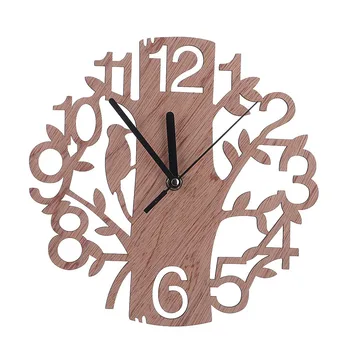 Kūrybinis Medinis Sieninis Laikrodis 22cm Skeletas Skaitmeninis Sieninis Laikrodis Kambarį Apdaila Reloj De Sumalti CreativoChildren tai Sieninis Laikrodis