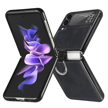Non-Slip Piršto Žiedas Apsauginis Odinis dėklas, skirtas Samsung 