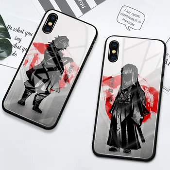 Demon Slayer Atveju iPhone, SE XS Max XR X 8 7 6 6s Plius 14 13 12 11 14, Pro Telefonu Atvejų Naujausias Japonijos Anime Telefono Grūdintas Stiklas