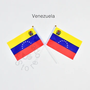 Venesuela 14*21cm vėliavos Banner susitikti Paradas šalies vertus garbanojimo Nacionalinės vėliavos Namų Puošybai vėliavos banner