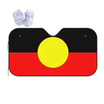 Australijos Aborigenų Vėliava Skėtį Nuo Saulės, Priekinio Stiklo Dangtis Priekinis Langas Blokuoti Automobilių Langų Stiklų Padengti Žaliuzės Nuo Saulės Pavėsyje Apsaugoti