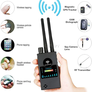 G528B Hidden Camera Detector Dual Antenos RF Signalo Wifi Paslaptis, Slaptos Kameros GSM Mobiliojo ryšio Garso GPS Tracker Mini Spy Klaidų Nuskaitymas Ieškiklis