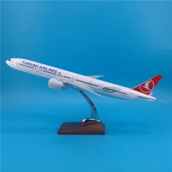 47cm Turkish Airlines B777 Statinio Derva Medžiaga Lėktuvo Modelį, Dovanų Dekoravimas Surinkimo Suvenyrų Ekranas