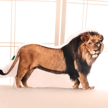 naujas 3D pliušinis liūtas pagalvę lėlės įdaryti liūtas pagalvėlės, dovanų apie 63x42cm