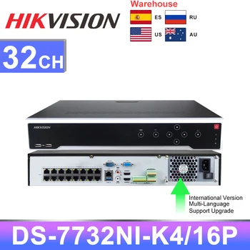 Hikvision NVR 32CH NVR DS-7732NI-K4/16P 16CH POE 8mp POE NVR IP Kameros Palaikymo dvipusis Audio 4 SATA HIK-PRISIJUNGTI