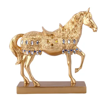 Derva Aukso Sidabriškai Žirgų Antikvariniai Arklio Statula Apdailos Gyvūnų Skulptūros Arklių Miniatiūrinės Statulėlės Namų Puošybai Accessor