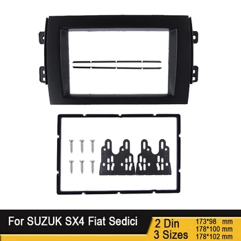Dvigubo Din fascia SUZUK SX4 Fiat Sedici Radijo DVD prietaisų Skydelio Stereo Pultas Brūkšnys Montavimas, Montavimas, Apdailos Rinkinys Rėmo Bezel