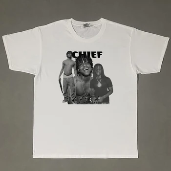 Chief Keef Hip-Hop Negabaritinių T Shirt Mens Vasaros Mados Trumpas Rankovės Drabužiai, Marškinėliai Estetinės Camisas