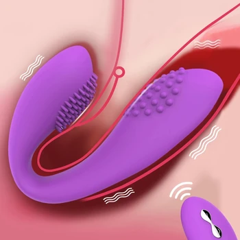 Vibratorius Sekso Žaislas Moterims Suaugusiųjų Makšties Klitorį Stimuliuoja U Tipo Vibratorius Masturbator Belaidžio Nuotolinio valdymo Vibracijos Pora