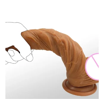 Nauja Odos jausmas, Tikroviškas Dildo minkšta medžiaga, didelis Didelis Penis Su siurbtuko Sekso Žaislai Moteris Strapon Moterų Masturbacija