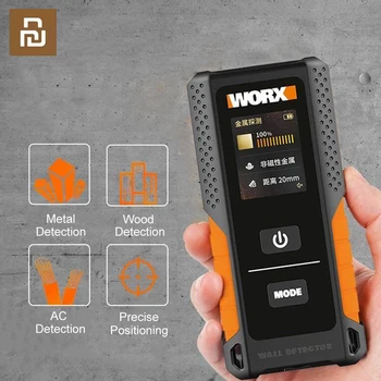 Youpin Worx Stud Ieškiklis WX085 3in1 Daugiafunkcinis Sienos Detektorius, Metalo, Medienos ir KINTAMOSIOS srovės Kabelis Jutiklis Skaitmeninis Displėjus, USB Detektorius