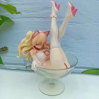 Japonų Anime SkyTube AŠMENYS Chiyuru Chiru apatinis Trikotažas PVC figūrėlių, Žaislinių Seksualus Katės Mergina Statula Suaugusiųjų Kolekcines Modelis
