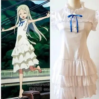anime Anohana cosplay Menma Honma Meiko kostiumas mes dar nežinom pavadinimas gėlių pamatėme, kad diena, helovinas dress
