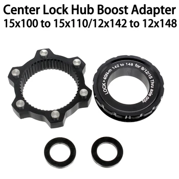 Center Lock Stebulės Padidinti Adapteris,Center-Lock 6-Hole/6 varžtais, 15x100 į 15x110, 12x142 į 12x148