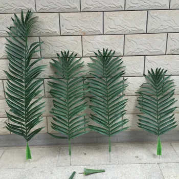 5 Vnt./daug Dirbtinių Kokoso medžių Lapai Plastiko žaliųjų augalų Netikrą Palmių Lapų dekoracijos 