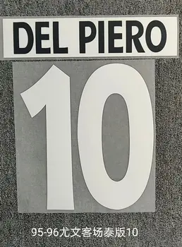 Super 1995 m. 1996 namų DEL PIERO ZIDANE futbolo skaičius šrifto spausdinimo, Karšto štampavimo lopai